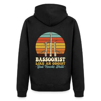 Bassoniste - Comme un hautboïste mais a besoin d’habileté - Veste à capuche bio Premium Unisexe - noir - Dos - Nico (187cm)