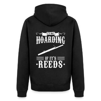 It's Not Hoarding If It's Reeds - Bassoon - Unisex Premium Organic Zip Hoodie - black - Back - Nico (187cm)