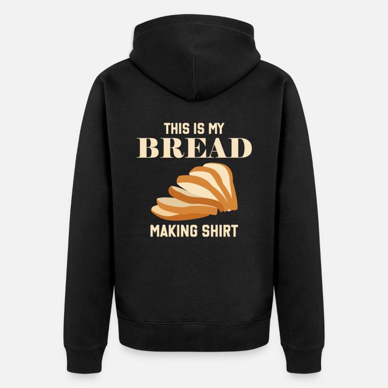 Bread Making Baking - Unisex Premium Bio Zip Hoodie - Schwarz