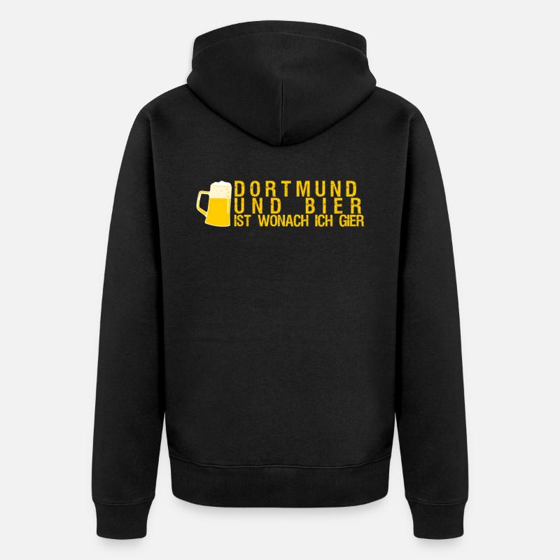 Dortmund Bier Dortmunder - Unisex Premium Bio Zip Hoodie - Schwarz