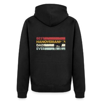 Meilleur père de tous les temps - Hanovrien - Veste à capuche bio Premium Unisexe - noir - Dos - Nico (187cm)