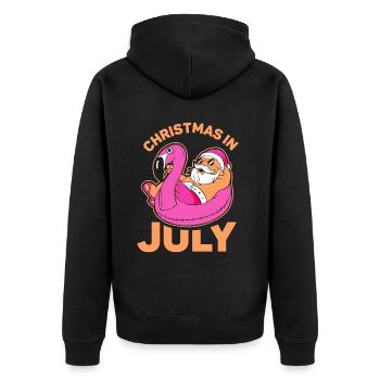 Weihnachten Im Juli Christmas In July Humor Santa - Unisex Premium Organic Zip Hoodie - black - Back - Nico (187cm)