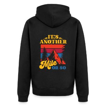 Un autre mile ou environ un demi-mile - Veste à capuche bio Premium Unisexe - noir - Dos - Nico (187cm)