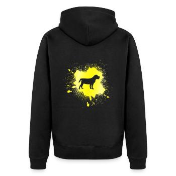 Chien - Veste à capuche bio Premium Unisexe - noir - Dos - Nico (187cm)