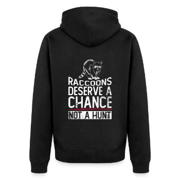 Raccoon Animal Welfare Animal Rights Activist - Veste à capuche bio Premium Unisexe - noir - Dos - Nico (187cm)