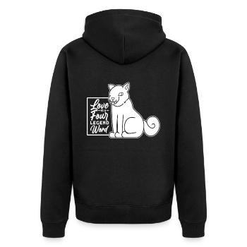 L’amour est un mot de quatre légendes Shiba Inu - Veste à capuche bio Premium Unisexe - noir - Dos - Nico (187cm)