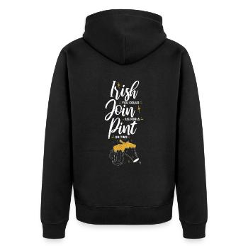 Irlandais, vous pourriez nous rejoindre pour une pinte ou deux - Veste à capuche bio Premium Unisexe - noir - Dos - Nico (187cm)