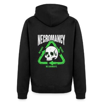 Conception de recyclage de nécromanciens morts-vivants pour un - Veste à capuche bio Premium Unisexe - noir - Dos - Nico (187cm)