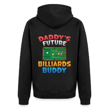 Billard Joueur de billard Balle Papa Fils - Veste à capuche bio Premium Unisexe - noir - Dos - Nico (187cm)