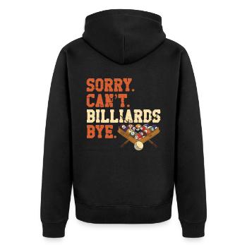 Billards Joueur de billard Balle Vintage - Veste à capuche bio Premium Unisexe - noir - Dos - Nico (187cm)