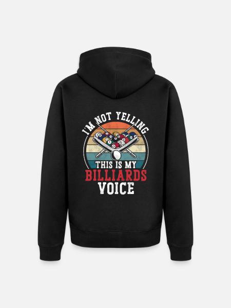 Billiards Pool Player Ball Retro - Unisex Premium Organic Zip Hoodie - black