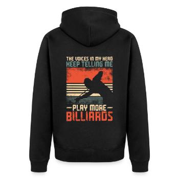 Billards Joueur de billard Balle Rétro - Veste à capuche bio Premium Unisexe - noir - Dos - Nico (187cm)