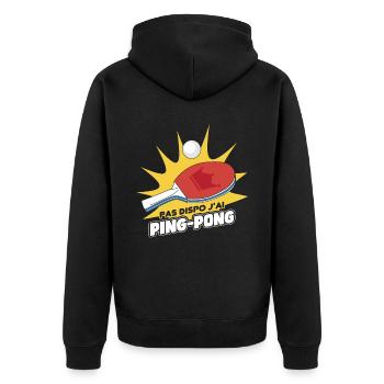 J'ai Ping Pong - Veste à capuche bio Premium Unisexe - noir - Dos - Nico (187cm)