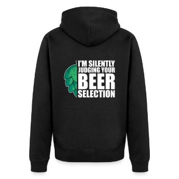 Bière artisanale Bière artisanale Bière Hopping - Veste à capuche bio Premium Unisexe - noir - Dos - Nico (187cm)