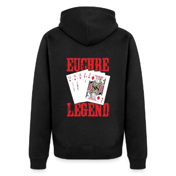Euchre Legend Euchre Jeu de cartes Euchre - Veste à capuche bio Premium Unisexe - noir - Dos - Nico (187cm)