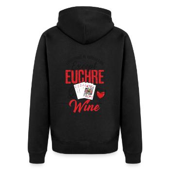 Une journée sans Euchre - Euchre Player Card Game - Veste à capuche bio Premium Unisexe - noir - Dos - Nico (187cm)