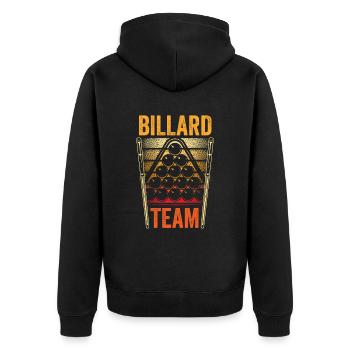 Billiard Team Pool Billiard Players - Unisex Premium Organic Zip Hoodie - black - Back - Nico (187cm)