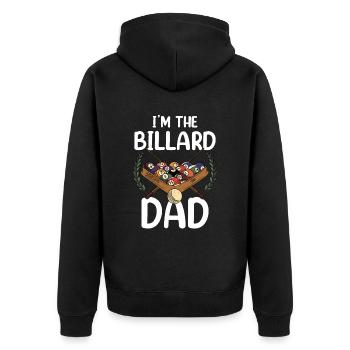Je suis le billard Billiard-Dad Billiard Pool Billiards - Veste à capuche bio Premium Unisexe - noir - Dos - Nico (187cm)