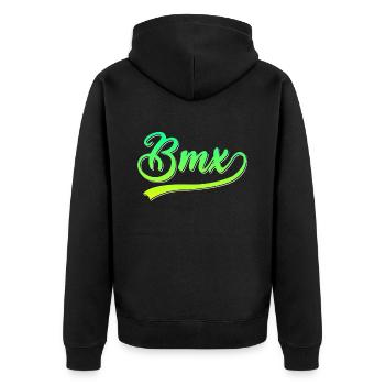 Le BMX - Veste à capuche bio Premium Unisexe - noir - Dos - Nico (187cm)