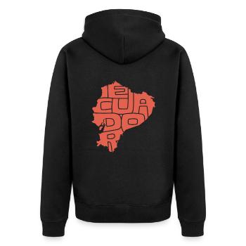 Équateur Pays République de l’Équateur Amérique du Sud Cadeau - Veste à capuche bio Premium Unisexe - noir - Dos - Nico (187cm)