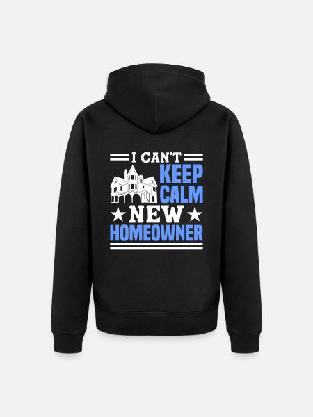 Queen bought homeowner homeowner - Unisex Premium Organic Zip Hoodie - black