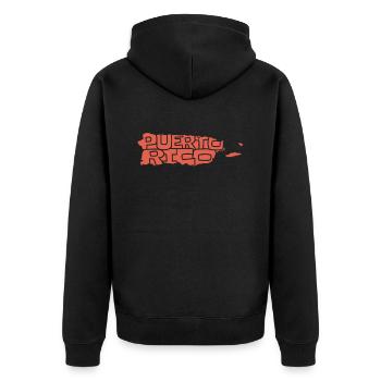 République de Porto Rico Caraïbes Amérique du Sud Cadeau - Veste à capuche bio Premium Unisexe - noir - Dos - Nico (187cm)