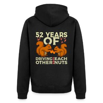 50th Wedding 50 Years Married Getting Married - Unisex Premium Organic Zip Hoodie - black - Back - Nico (187cm)