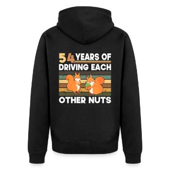 50th Wedding 50 Years Married Getting Married - Unisex Premium Organic Zip Hoodie - black - Back - Nico (187cm)