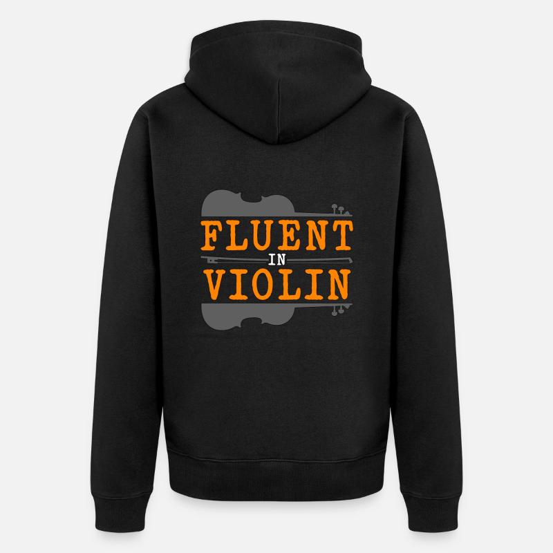 Violon Violon Violoniste Musique Classique - Veste à capuche bio Premium Unisexe - noir