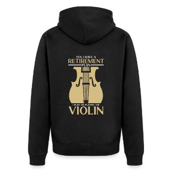 Violon Oui J’ai un instrument de régime de retraite - Veste à capuche bio Premium Unisexe - noir - Dos - Nico (187cm)