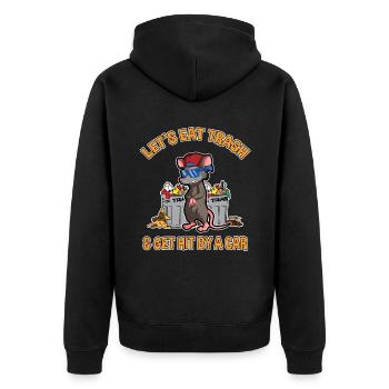 Possum design for opossum lovers and possum - Unisex Premium Organic Zip Hoodie - black - Back - Nico (187cm)
