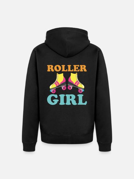 Roller Skating - Roller Girl - Unisex Premium Organic Zip Hoodie - black