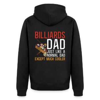 Billard Joueur de billard Ball Papa - Veste à capuche bio Premium Unisexe - noir - Dos - Nico (187cm)