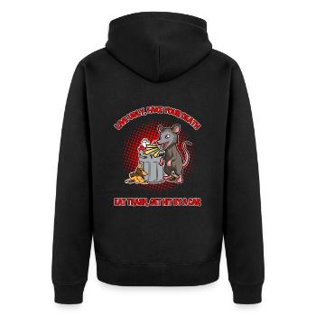 Possum design for opossum lovers and possum - Unisex Premium Organic Zip Hoodie - black - Back - Nico (187cm)