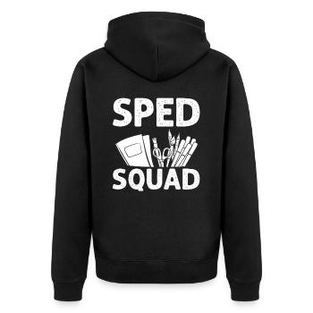 Special education Special education Promoting special needs - Unisex Premium Organic Zip Hoodie - black - Back - Nico (187cm)