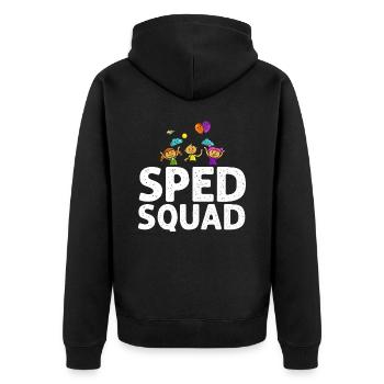 Special education Special education Promoting special needs - Unisex Premium Organic Zip Hoodie - black - Back - Nico (187cm)