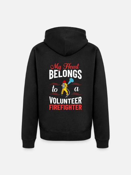 Volunteer Firefighter Firefighter Volunteers - Unisex Premium Organic Zip Hoodie - black