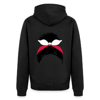 Pologne Drapeau polonais Polonais - Veste à capuche bio Premium Unisexe - noir - Dos - Nico (187cm)