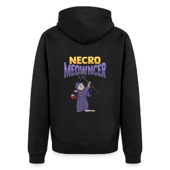 Cat Necro Meowncer Necromancer design for a - Veste à capuche bio Premium Unisexe - noir - Dos - Nico (187cm)