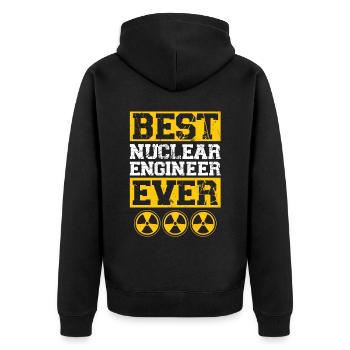 Meilleur ingénieur nucléaire de tous les temps - Veste à capuche bio Premium Unisexe - noir - Dos - Nico (187cm)