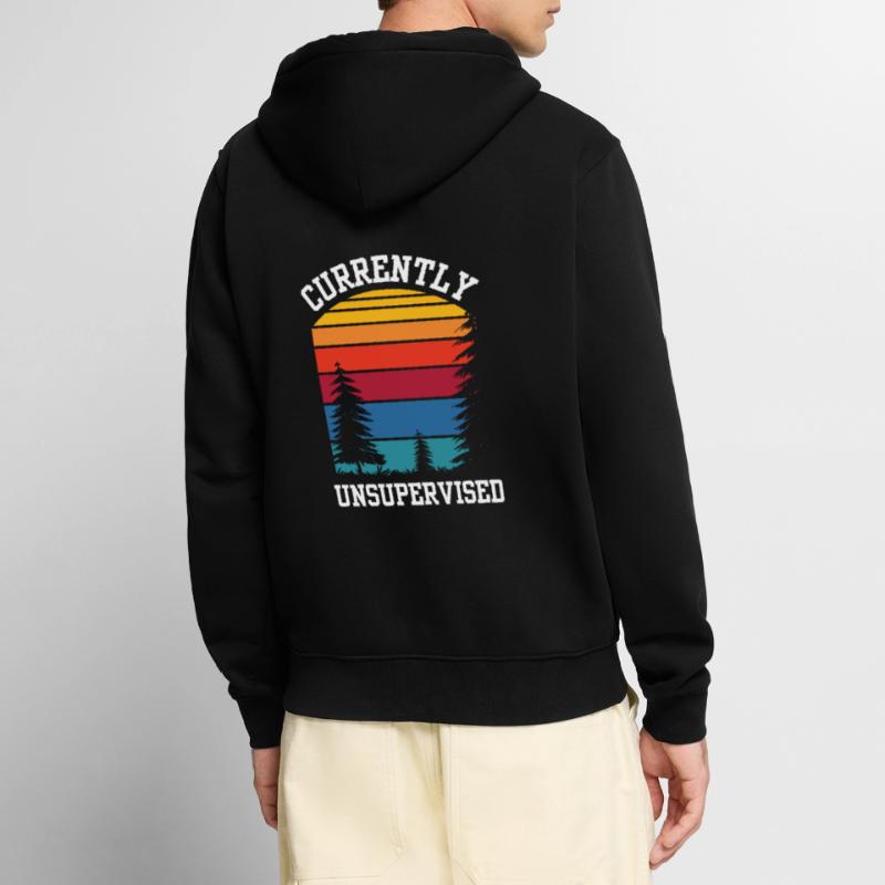 Currently unsupervised sarcastically unsupervised Unisex Premium Organic Zip Hoodie