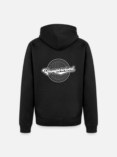 Unsupervised Unattended Unsupervised Humor - Unisex Premium Organic Zip Hoodie - black