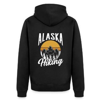 Alaska Randonnée Randonneur Randonnée Nature - Veste à capuche bio Premium Unisexe - noir - Dos - Nico (187cm)