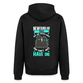 Newfoundland Dog Owner Dog Gift - Unisex Premium Organic Zip Hoodie - black - Back - Nico (187cm)