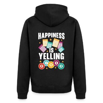 Bingo Game Bingo Player Casino Gambling Lottery - Unisex Premium Organic Zip Hoodie - black - Back - Nico (187cm)