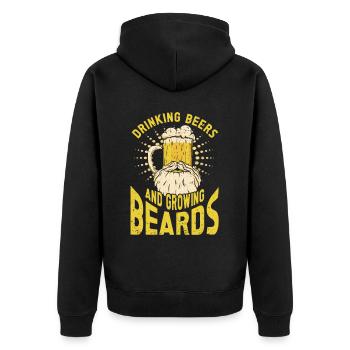Boire de la bière et faire pousser la barbe Barbe - Veste à capuche bio Premium Unisexe - noir - Dos - Nico (187cm)