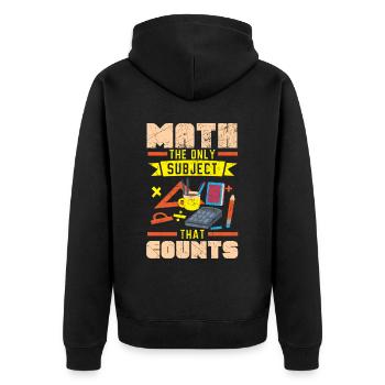Les maths la seule matière qui compte professeur de maths - Veste à capuche bio Premium Unisexe - noir - Dos - Nico (187cm)