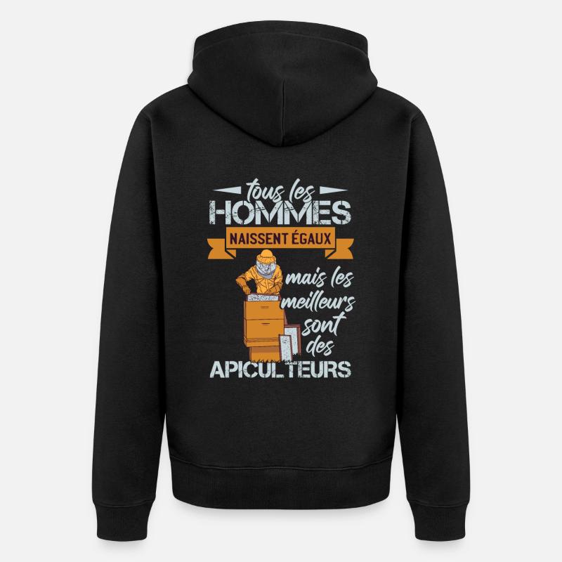 Hommes | Bee | Apicole | Abeille - Veste à capuche bio Premium Unisexe - noir
