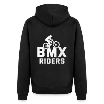 Bmx Rider Freestyle Cyclisme - Veste à capuche bio Premium Unisexe - noir - Dos - Nico (187cm)