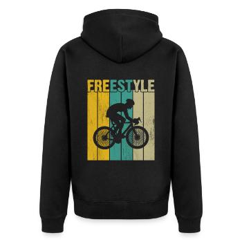 Cyclistes de BMX Freestyle - Veste à capuche bio Premium Unisexe - noir - Dos - Nico (187cm)